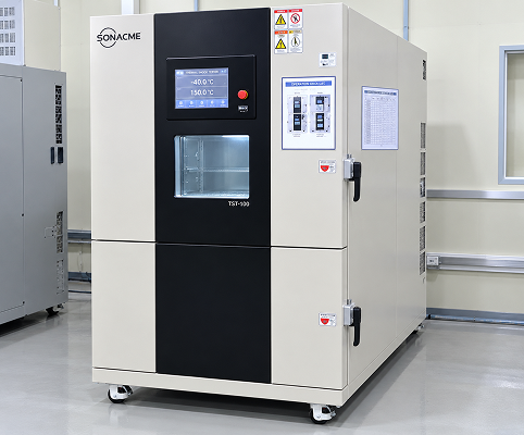 Motoron thermal shock tester with -60°C to 180°C test range and dual chamber design