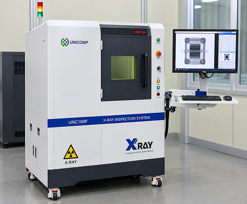Motoron X-ray inspection system with monitor for internal defect detection